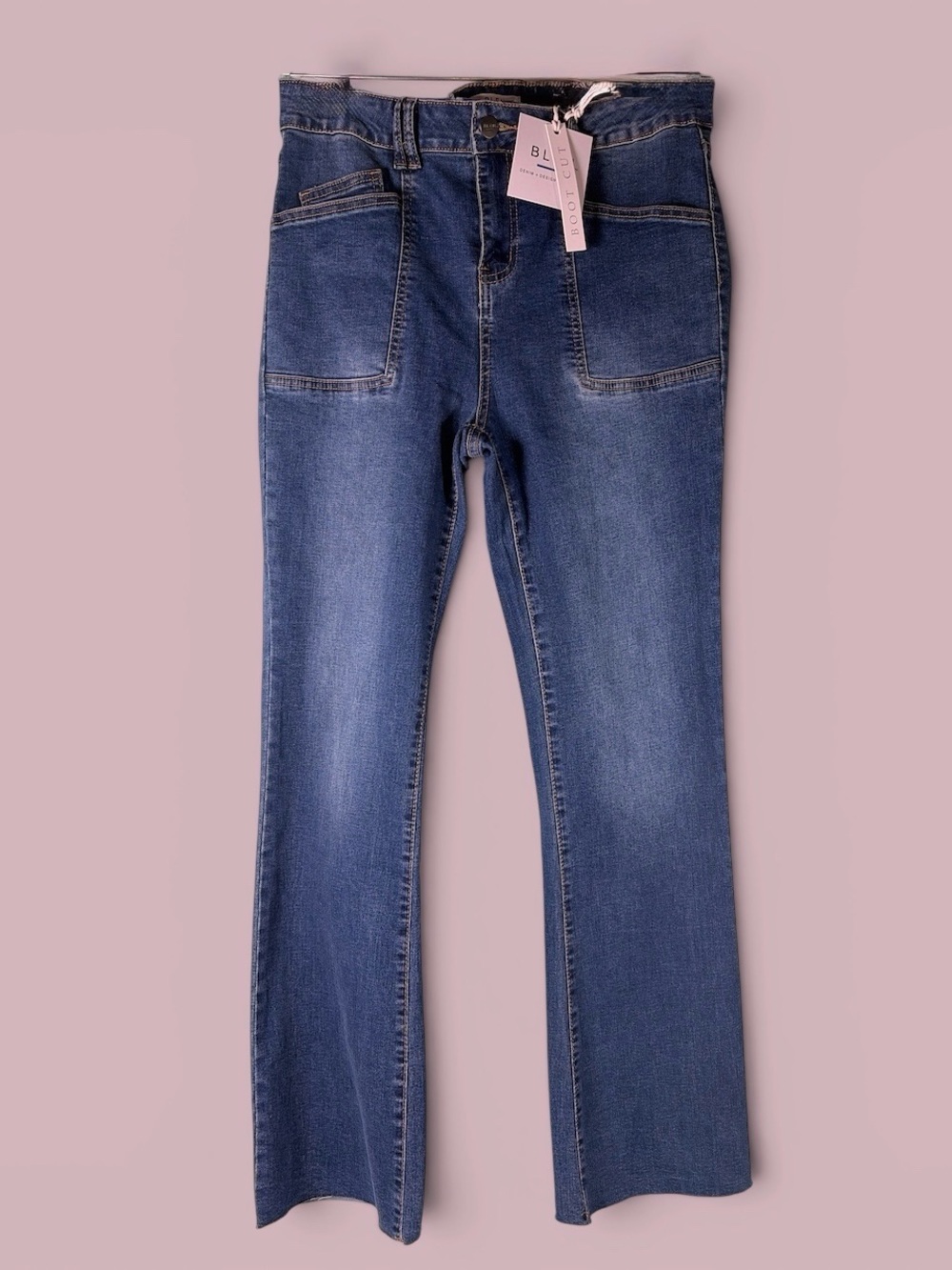 Bleu Women’s Skyrise Bootcut Trouser Jeans Blue Size 12 NWT - Picture 1 of 10